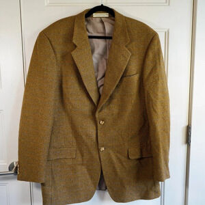 Nordstrom Mens Blazer Sport Coat Two Button Casual Jacket 44L Wool Cashmere Suit